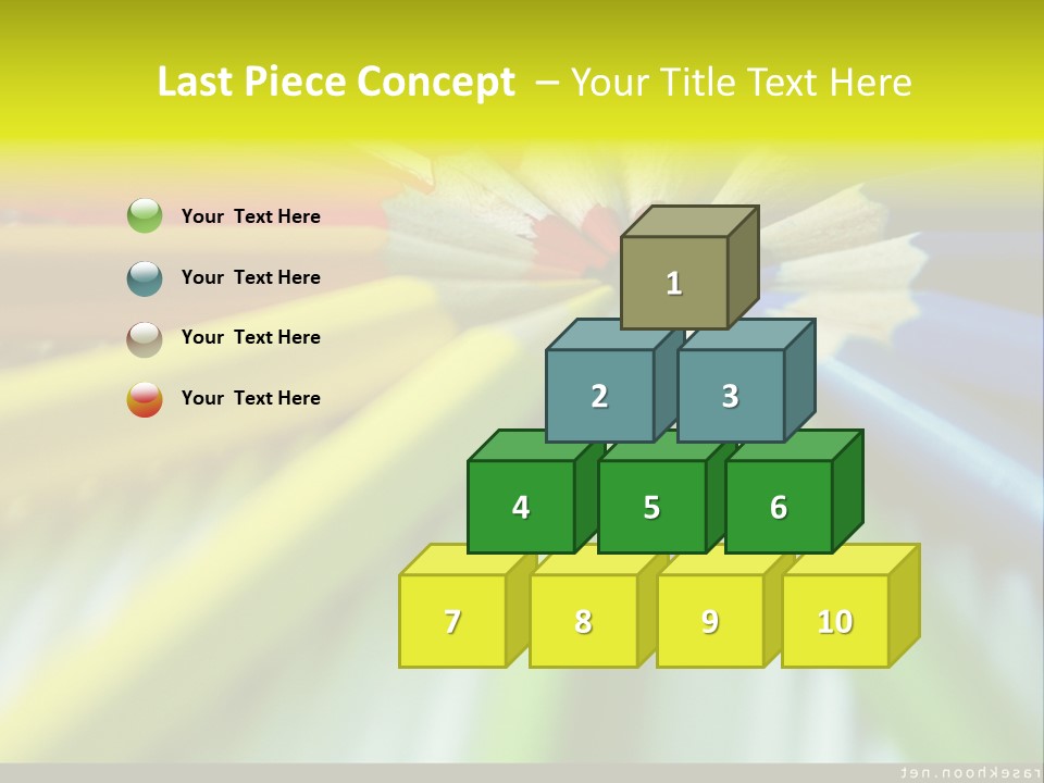 A Group Of Colored Pencils Arranged In A Circle PowerPoint Template
