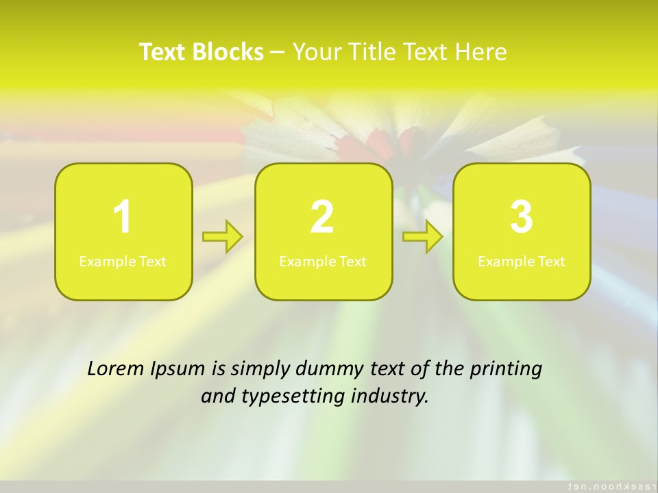 A Group Of Colored Pencils Arranged In A Circle PowerPoint Template