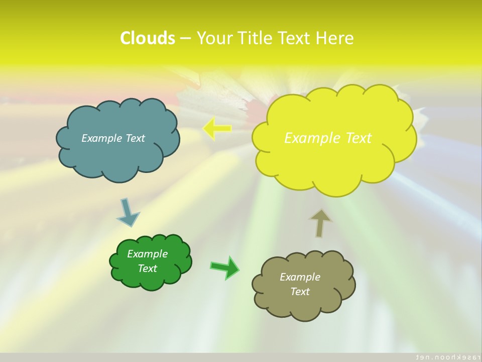 A Group Of Colored Pencils Arranged In A Circle PowerPoint Template
