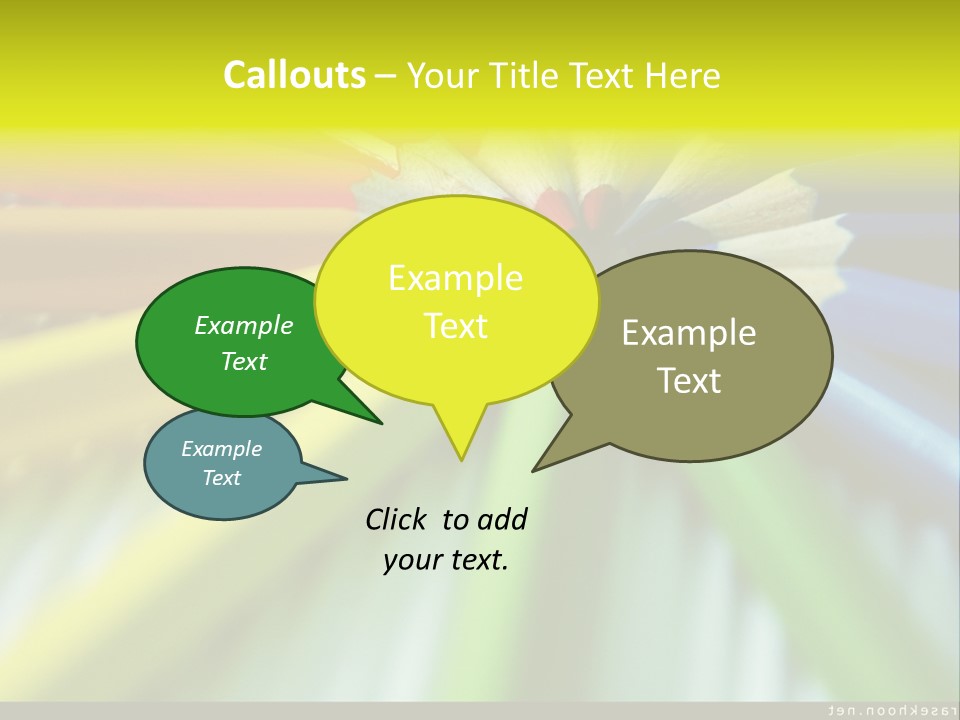 A Group Of Colored Pencils Arranged In A Circle PowerPoint Template