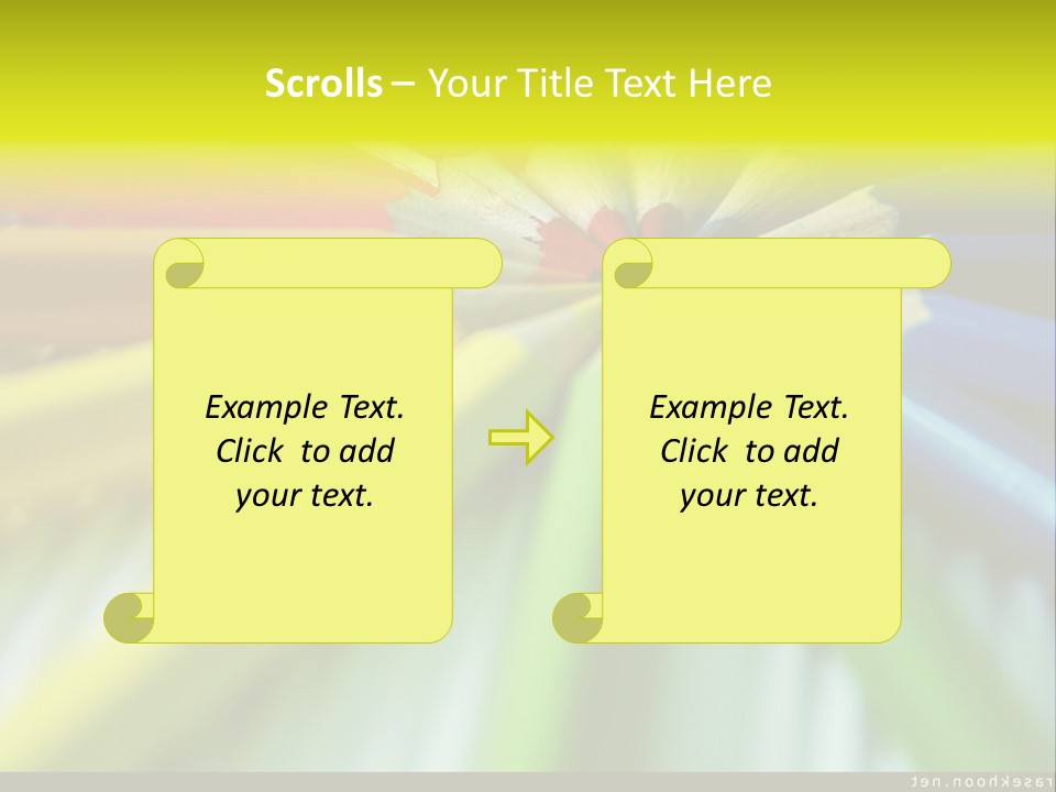 A Group Of Colored Pencils Arranged In A Circle PowerPoint Template