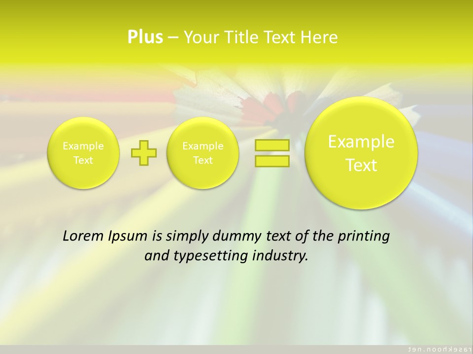 A Group Of Colored Pencils Arranged In A Circle PowerPoint Template