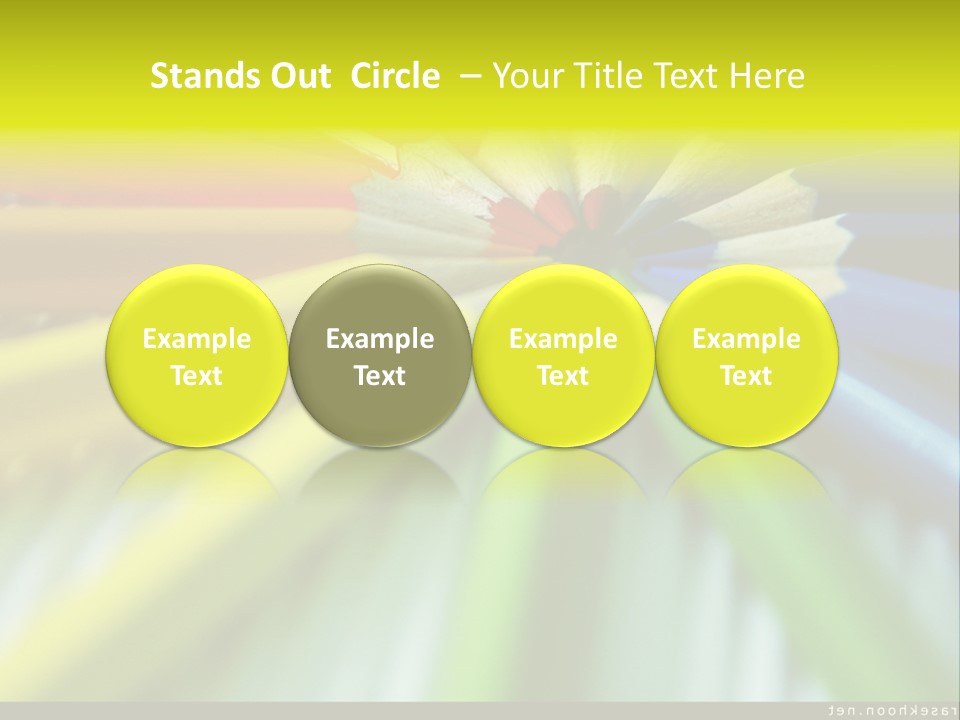 A Group Of Colored Pencils Arranged In A Circle PowerPoint Template