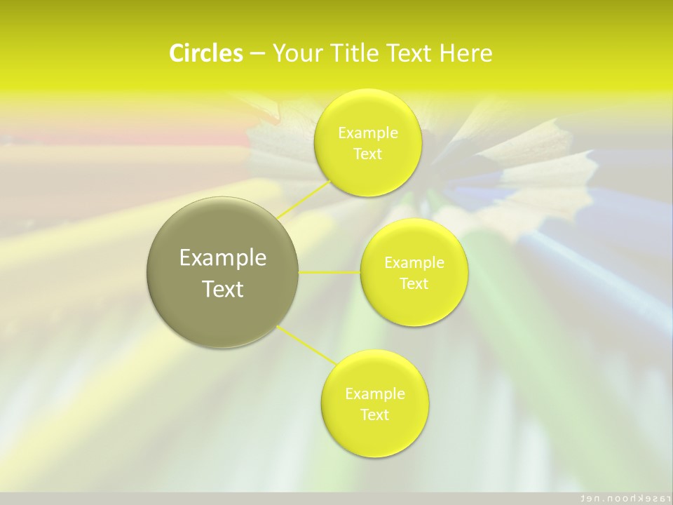 A Group Of Colored Pencils Arranged In A Circle PowerPoint Template