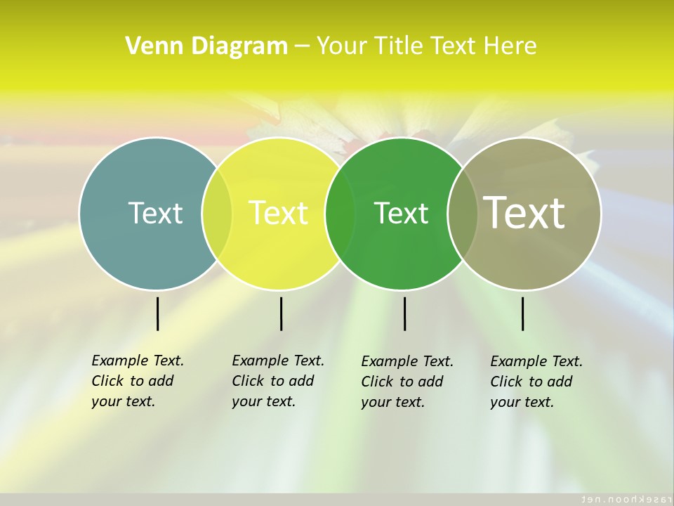 A Group Of Colored Pencils Arranged In A Circle PowerPoint Template