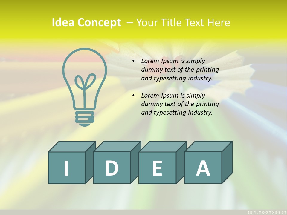 A Group Of Colored Pencils Arranged In A Circle PowerPoint Template