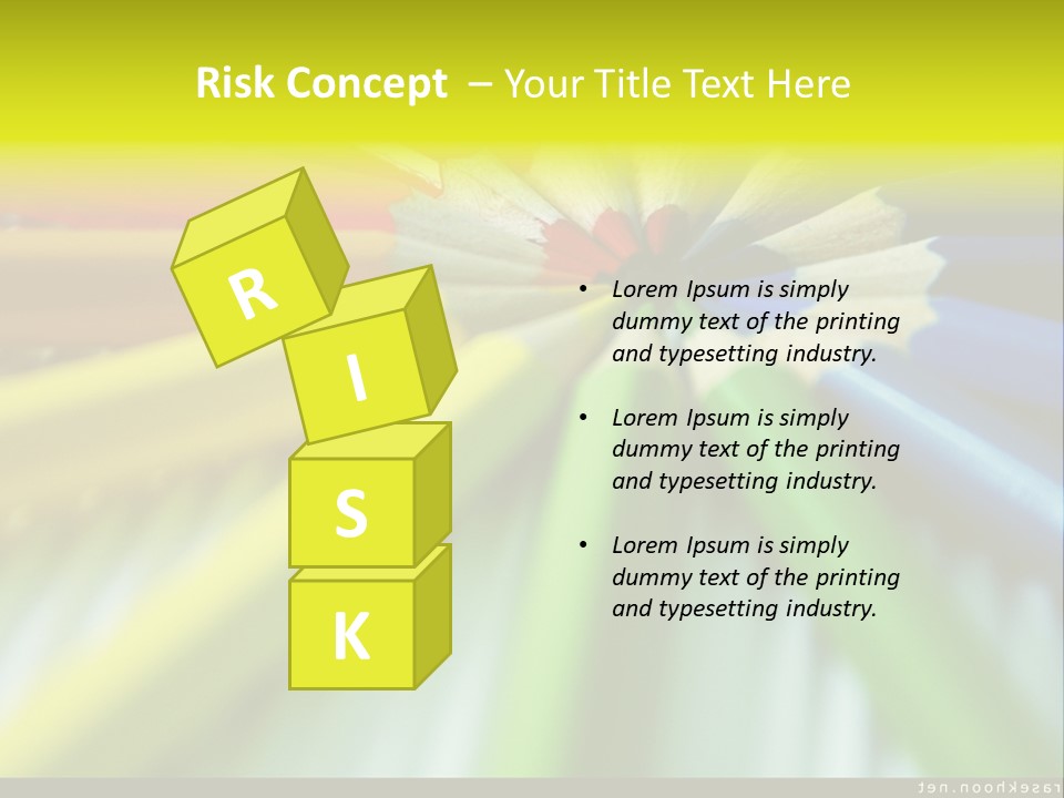 A Group Of Colored Pencils Arranged In A Circle PowerPoint Template
