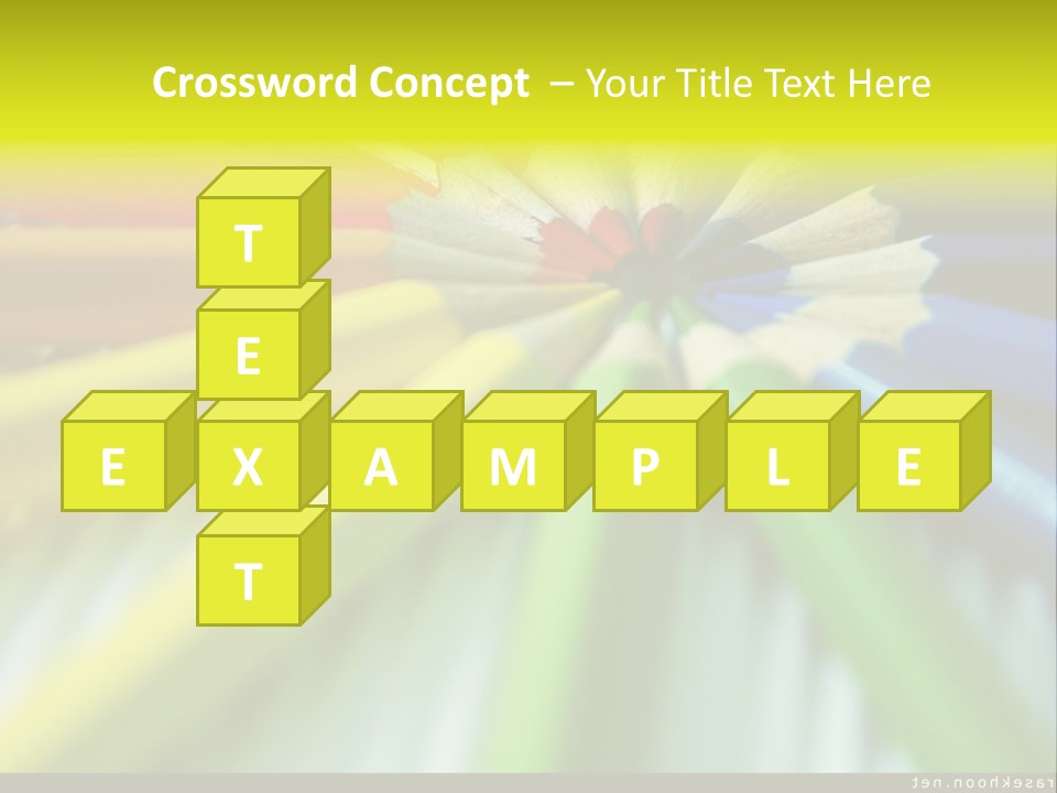 A Group Of Colored Pencils Arranged In A Circle PowerPoint Template