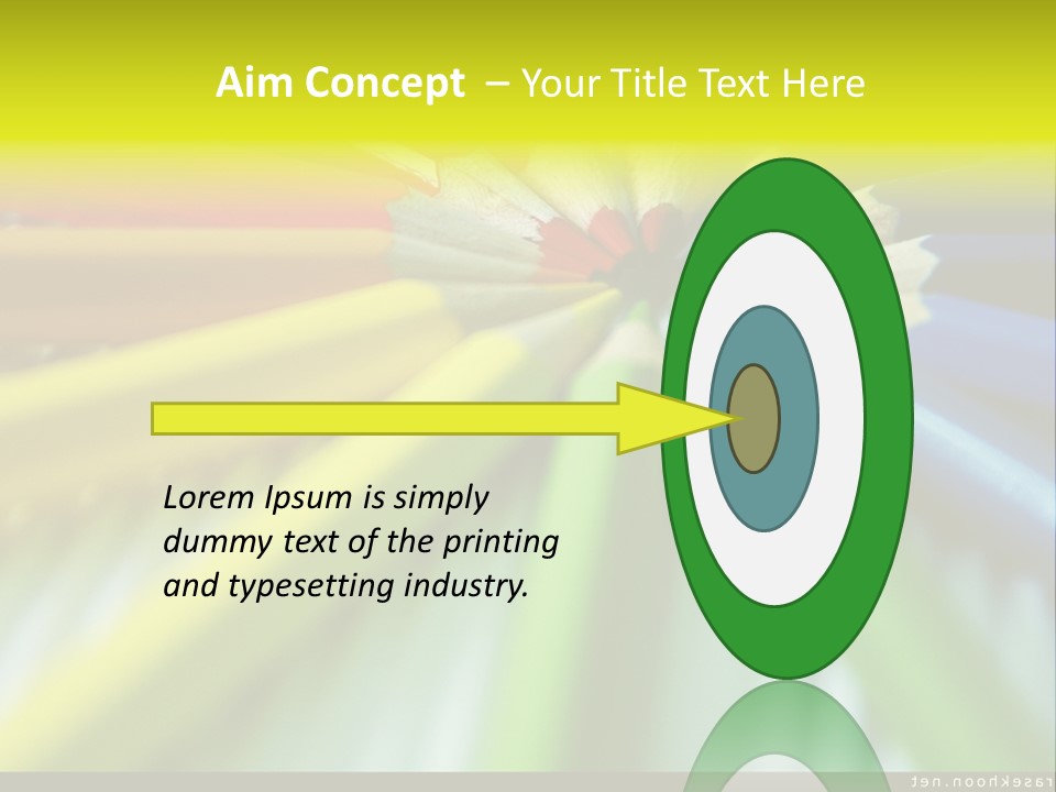 A Group Of Colored Pencils Arranged In A Circle PowerPoint Template