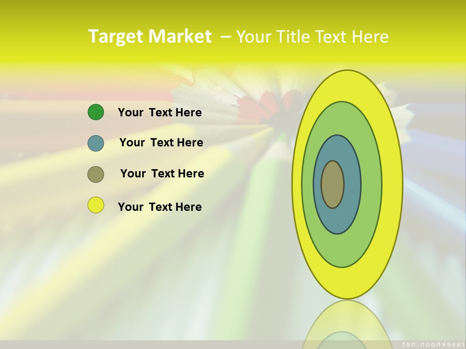 A Group Of Colored Pencils Arranged In A Circle PowerPoint Template