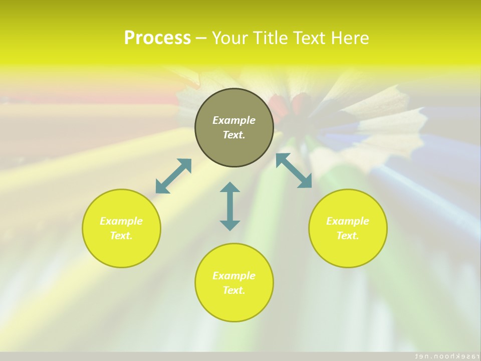 A Group Of Colored Pencils Arranged In A Circle PowerPoint Template