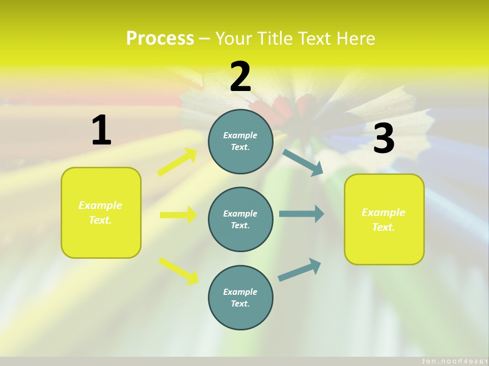 A Group Of Colored Pencils Arranged In A Circle PowerPoint Template