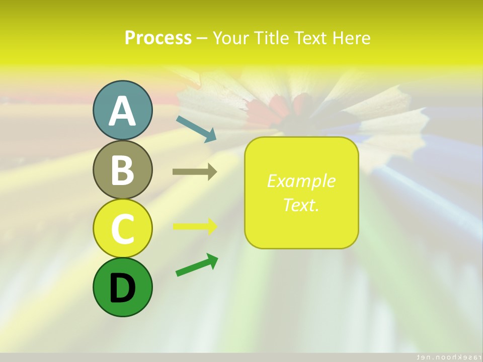 A Group Of Colored Pencils Arranged In A Circle PowerPoint Template