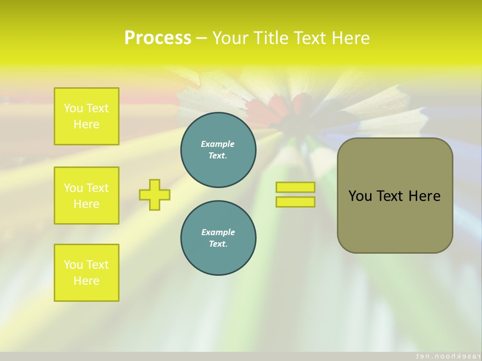 A Group Of Colored Pencils Arranged In A Circle PowerPoint Template