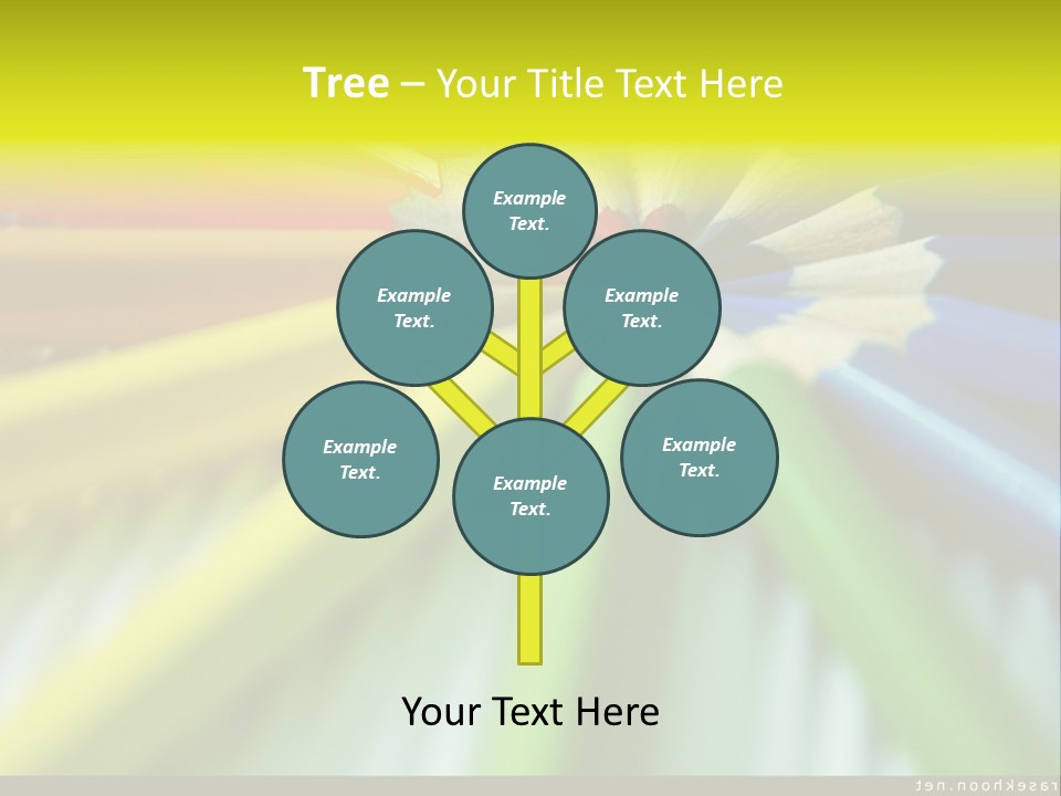 A Group Of Colored Pencils Arranged In A Circle PowerPoint Template