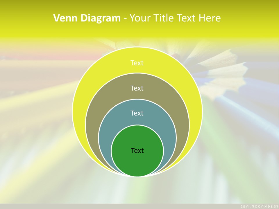 A Group Of Colored Pencils Arranged In A Circle PowerPoint Template