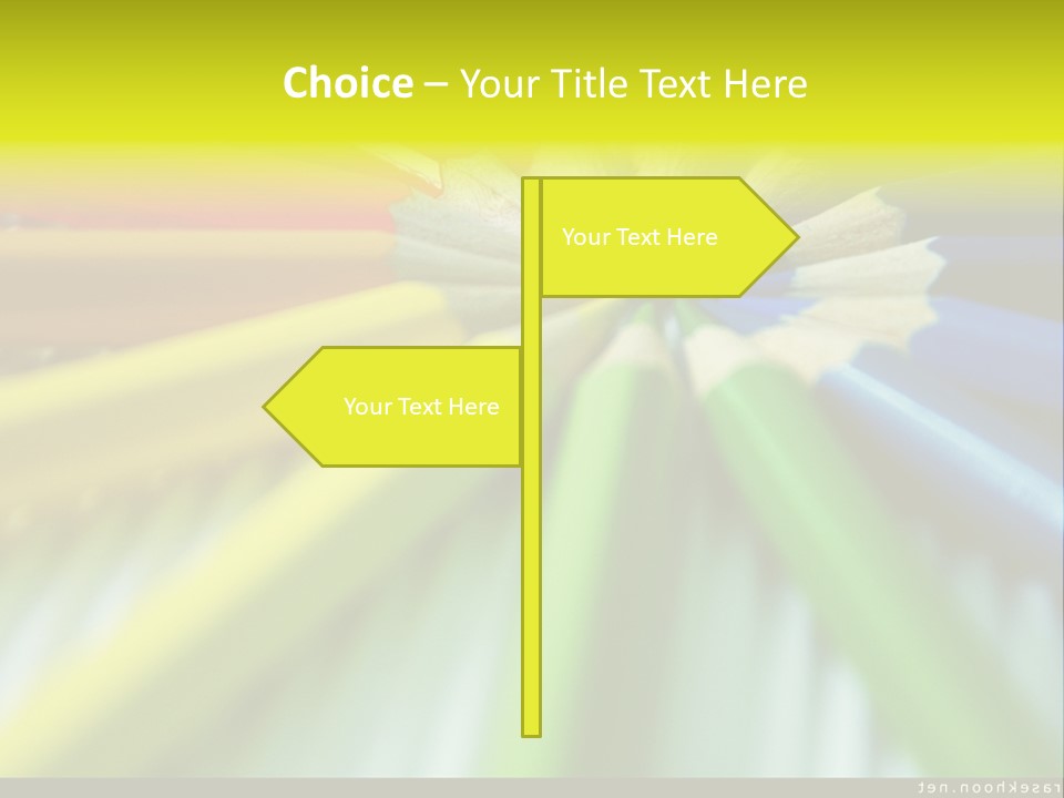 A Group Of Colored Pencils Arranged In A Circle PowerPoint Template