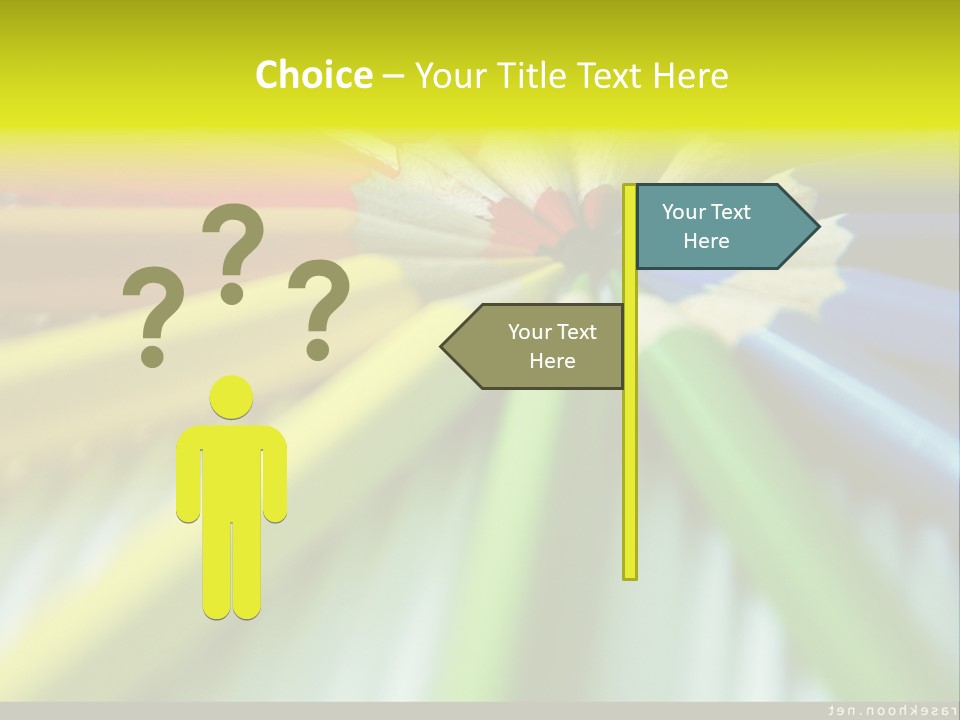 A Group Of Colored Pencils Arranged In A Circle PowerPoint Template