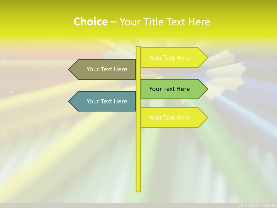 A Group Of Colored Pencils Arranged In A Circle PowerPoint Template
