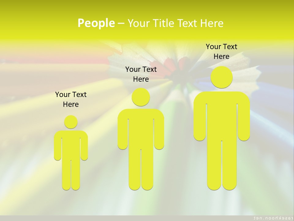 A Group Of Colored Pencils Arranged In A Circle PowerPoint Template