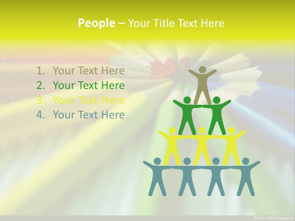 A Group Of Colored Pencils Arranged In A Circle PowerPoint Template