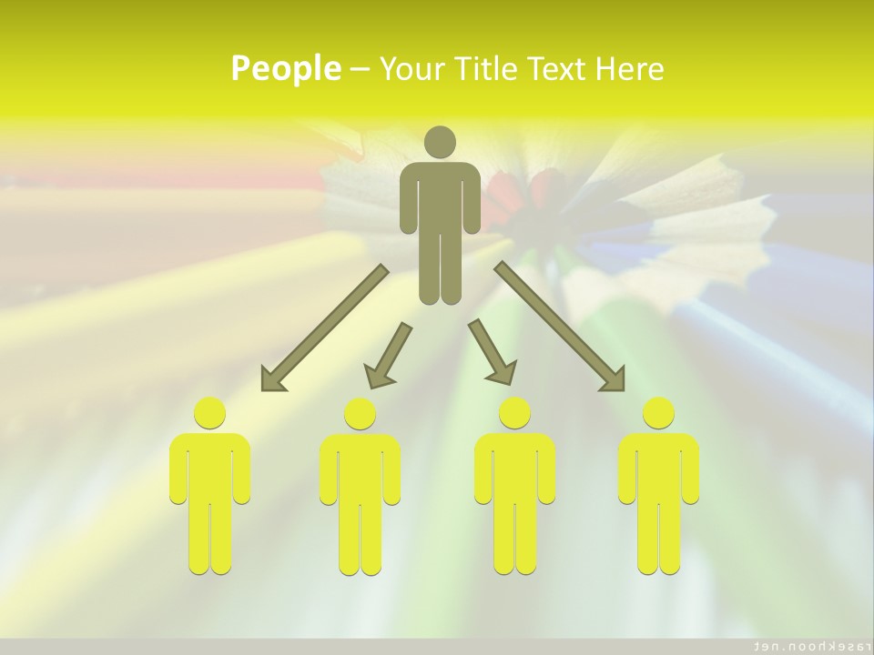 A Group Of Colored Pencils Arranged In A Circle PowerPoint Template