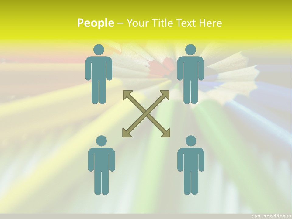 A Group Of Colored Pencils Arranged In A Circle PowerPoint Template