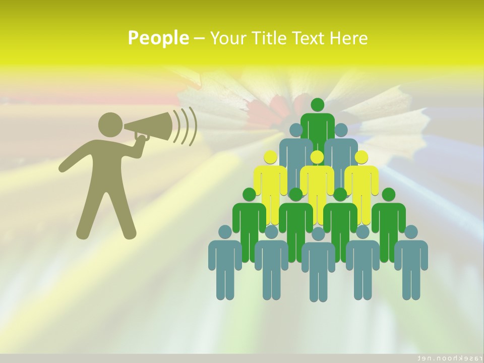 A Group Of Colored Pencils Arranged In A Circle PowerPoint Template