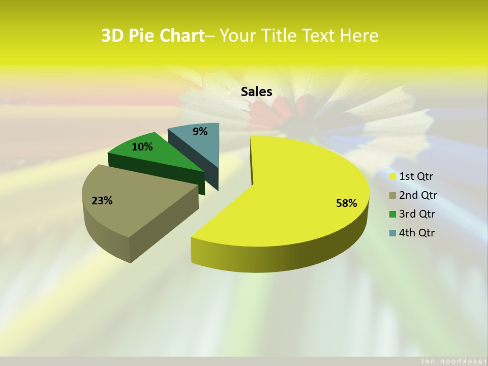 A Group Of Colored Pencils Arranged In A Circle PowerPoint Template