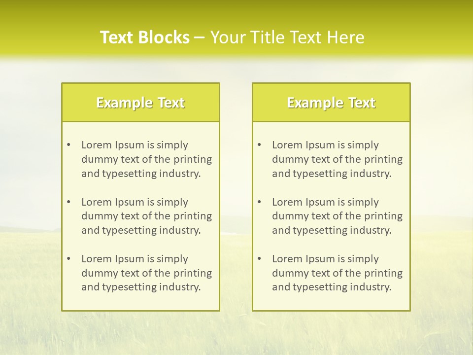 Blue Ripe Bread PowerPoint Template