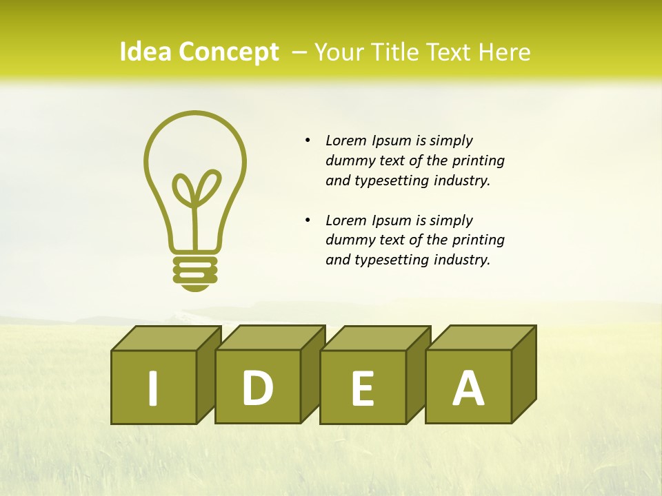 Blue Ripe Bread PowerPoint Template