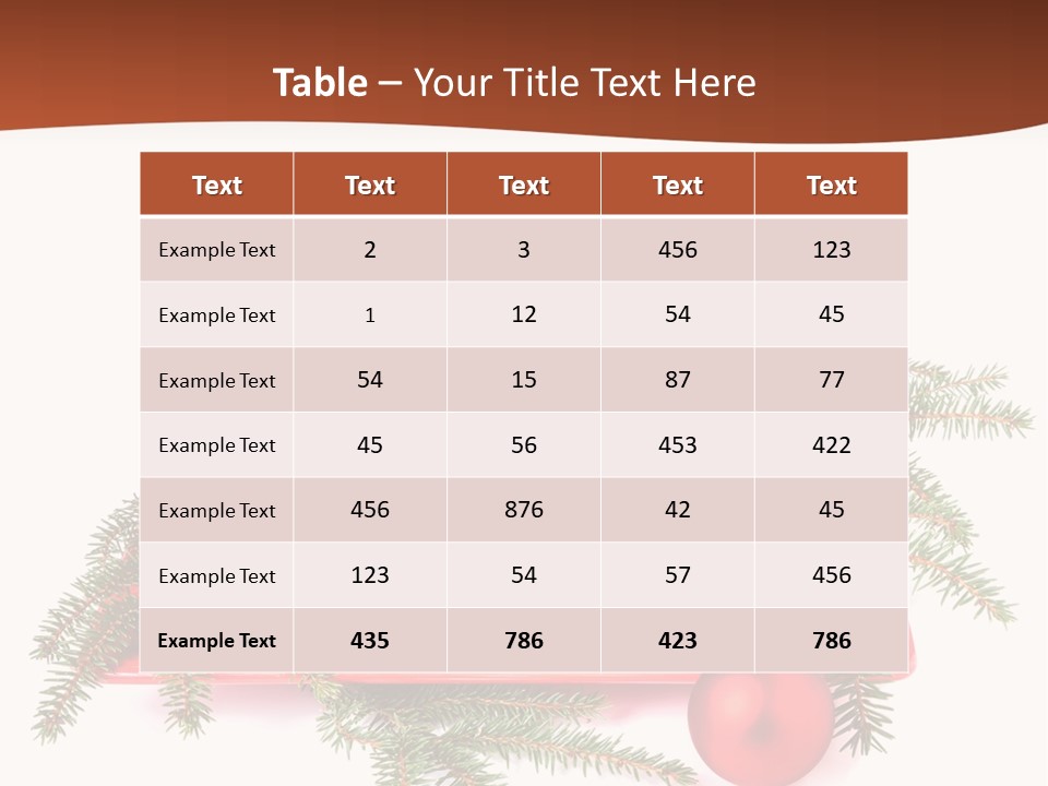 A Christmas Cake On A Red Plate On A White Background PowerPoint Template
