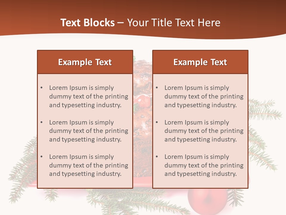 A Christmas Cake On A Red Plate On A White Background PowerPoint Template