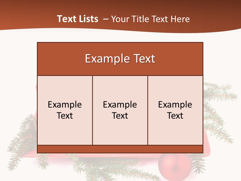 A Christmas Cake On A Red Plate On A White Background PowerPoint Template