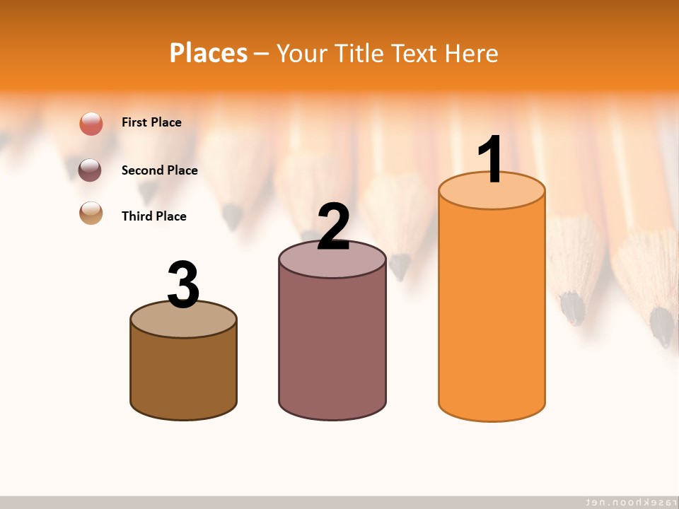 A Group Of Yellow Pencils With A White Background PowerPoint Template