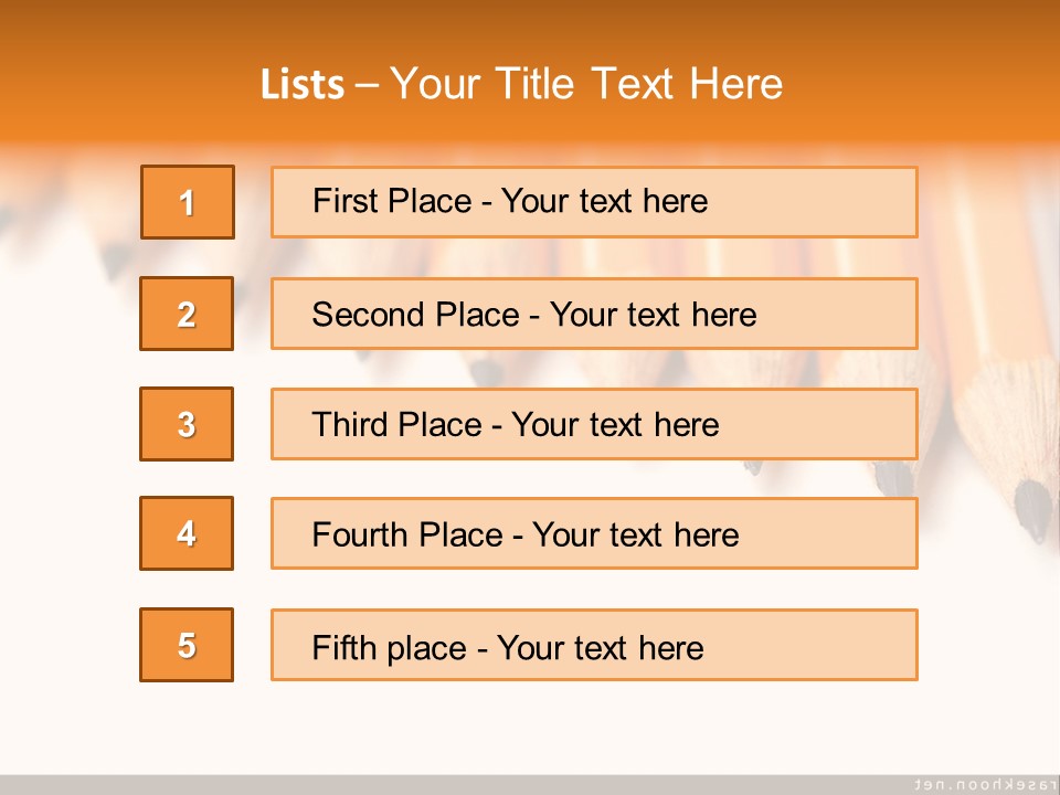 A Group Of Yellow Pencils With A White Background PowerPoint Template