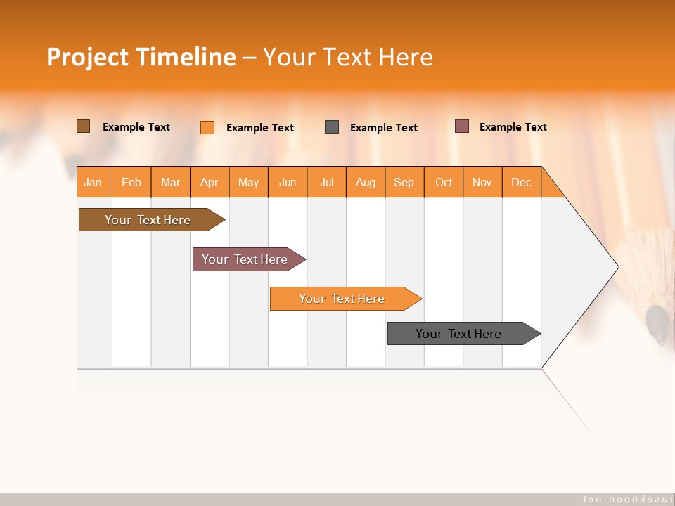 A Group Of Yellow Pencils With A White Background PowerPoint Template