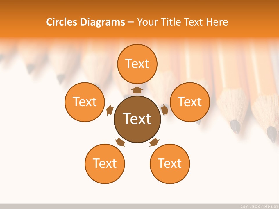 A Group Of Yellow Pencils With A White Background PowerPoint Template