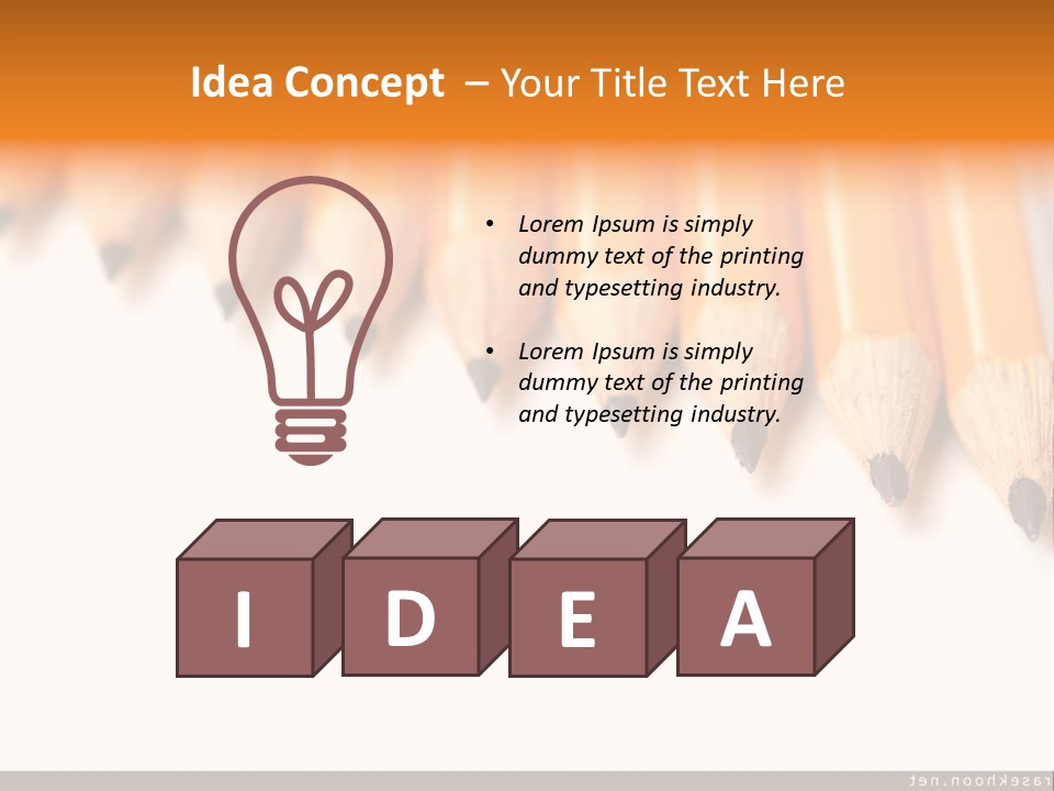 A Group Of Yellow Pencils With A White Background PowerPoint Template