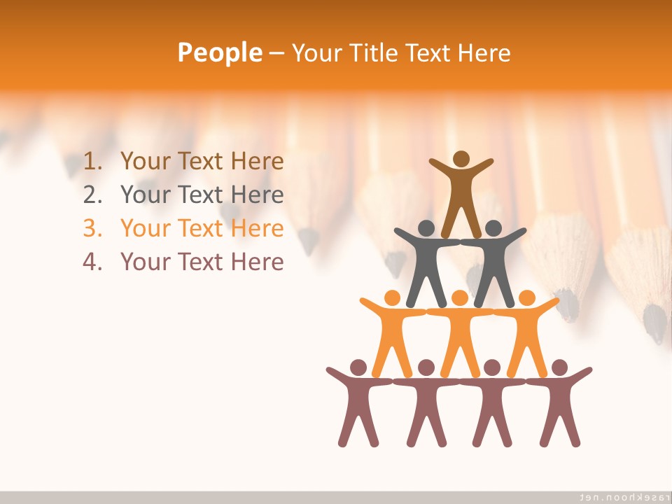 A Group Of Yellow Pencils With A White Background PowerPoint Template