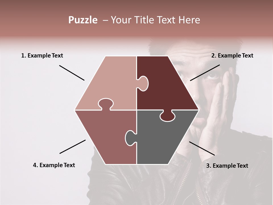 A Man Covering His Face With His Hands PowerPoint Template
