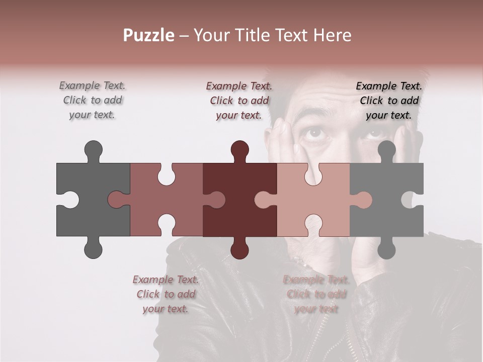 A Man Covering His Face With His Hands PowerPoint Template