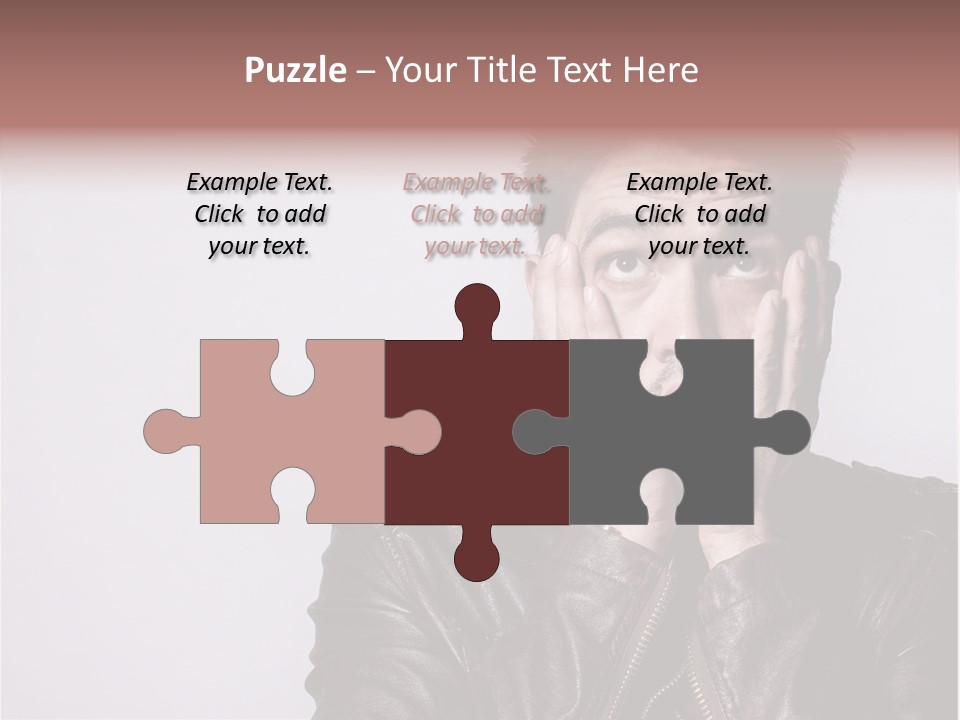 A Man Covering His Face With His Hands PowerPoint Template