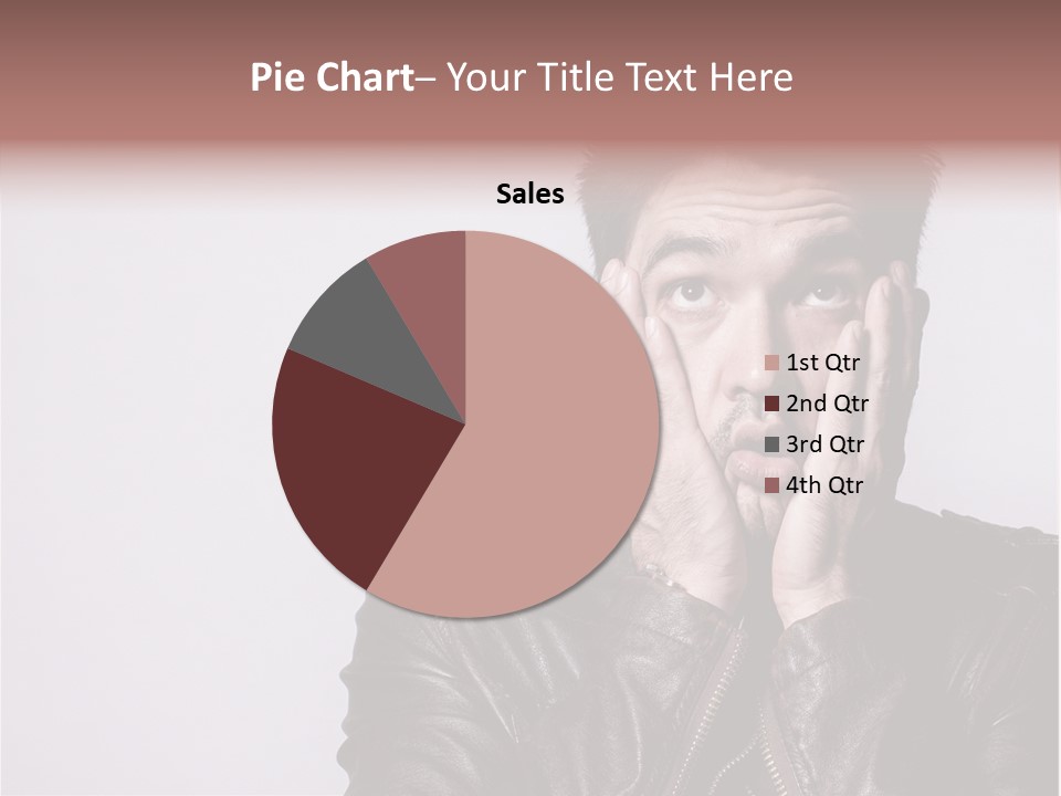 A Man Covering His Face With His Hands PowerPoint Template
