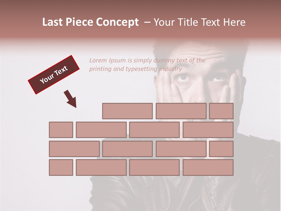 A Man Covering His Face With His Hands PowerPoint Template