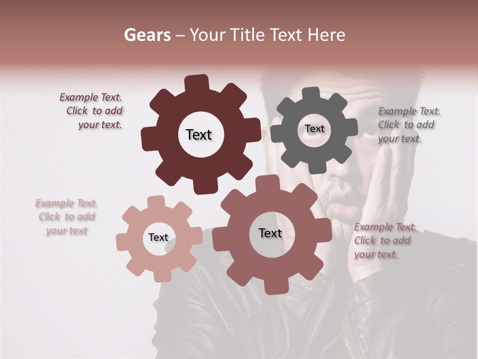 A Man Covering His Face With His Hands PowerPoint Template