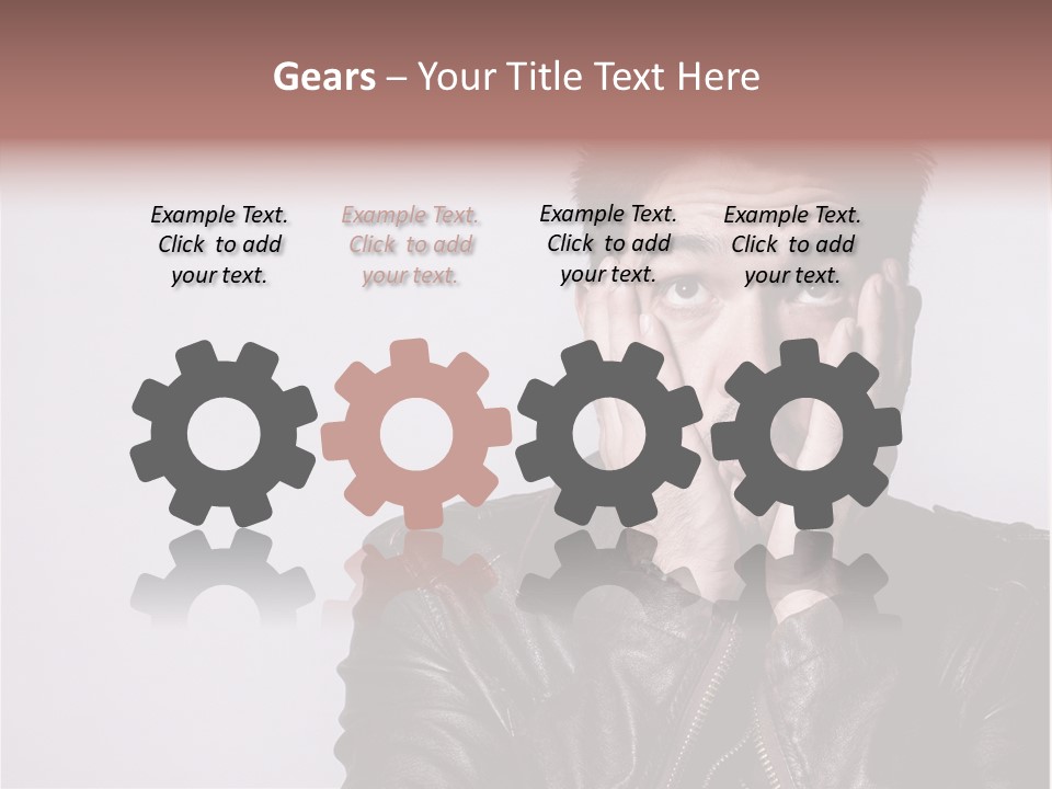 A Man Covering His Face With His Hands PowerPoint Template