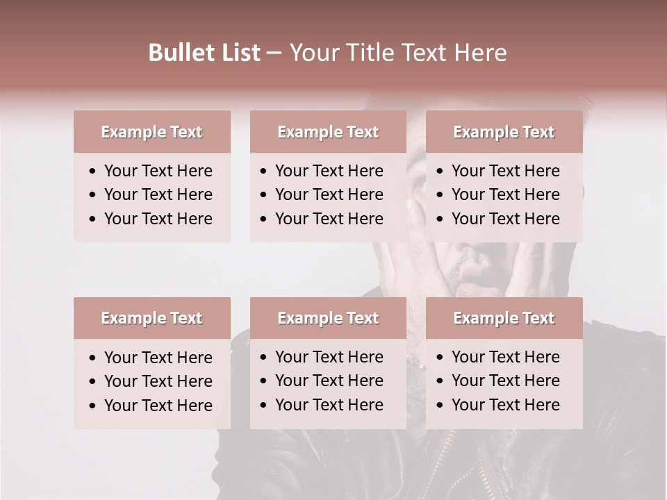 A Man Covering His Face With His Hands PowerPoint Template