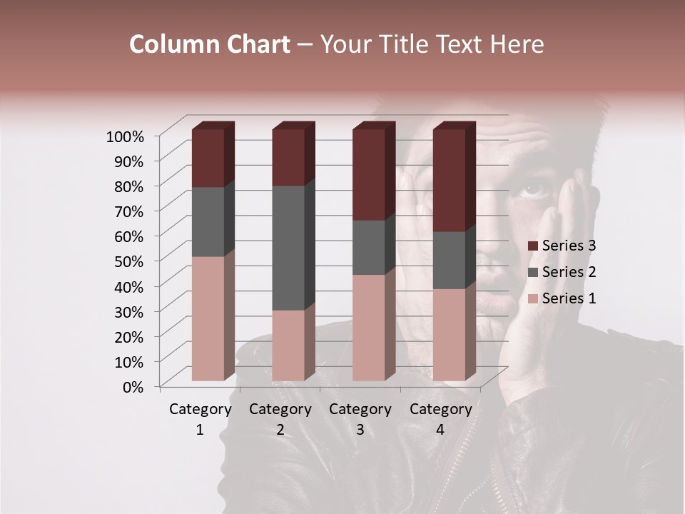 A Man Covering His Face With His Hands PowerPoint Template