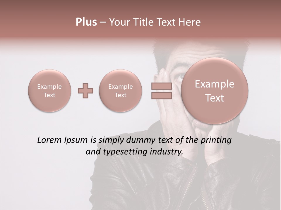 A Man Covering His Face With His Hands PowerPoint Template